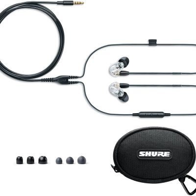Shure SE215-CL Earphones with RMCE-UNI Cable, Sound Isolating, Clear