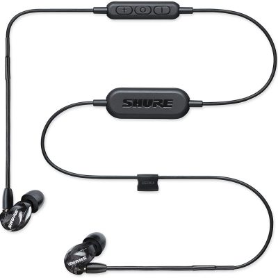 Shure SE215-K Wireless Earphones with Bluetooth, 37 dB Noise Isolation, Black