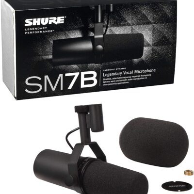 Shure Dynamic Vocal Microphone SM7B Cardioid XLR for Studio Recording