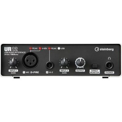 Steinberg UR12 USB 2.0 Audio Interface, 2x2, D-Pre, 192 kHz Support