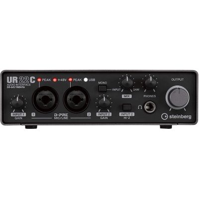 Steinberg UR22C USB-C Audio Interface 2x2 with D-PRE 32-Bit/192kHz