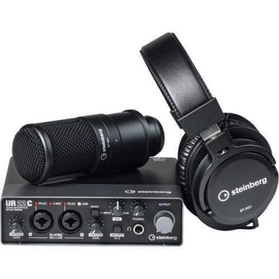 Steinberg UR22C Recording Pack with USB-C Audio Interface and 32-bit/192kHz Resolution