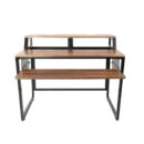 Wavebone Studio Desk Star Rover with 6U Rack Space and Wood Top