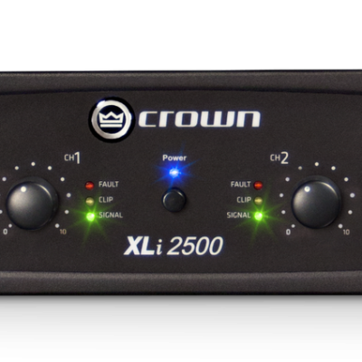 Crown XLi2500 2-Channel 750W Power Amplifier for Musicians and DJs