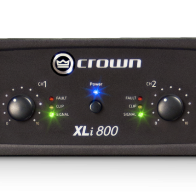 Crown XLi800 2-Channel 300W Power Amplifier for Musicians and Venues