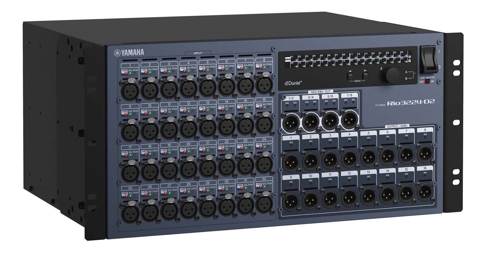 Yamaha Stage Box Rio3224-D2 with 32 Mic Preamps and Dante Networking - Image 3