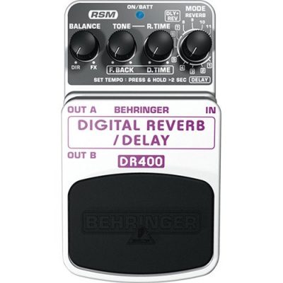 Behringer DR400 Guitar Effects Pedal Digital Stereo Reverb