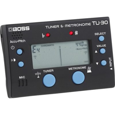 Boss TU-30 Tuner and Metronome with ±1 Cent Accuracy for Guitar and Bass