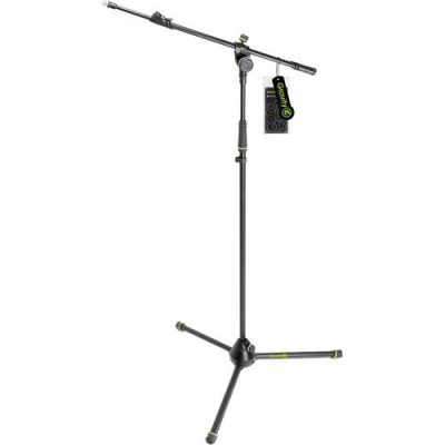 Gravity GMS4322B Microphone Stand with Folding Tripod Base and 2-Point Adjustment Telescoping Boom
