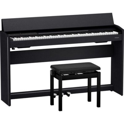 Roland F701 88-Key Digital Piano with Stand, Bluetooth, Black