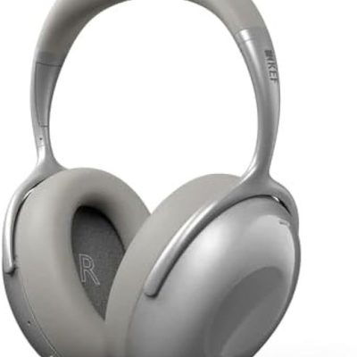 KEF Mu7 Small Noise Cancelling Wireless Headphones (Silver Grey)