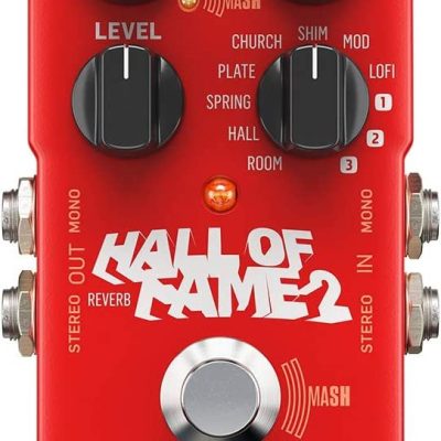 TC Helicon Hall of Fame Reverb Stompbox Pedal with 10 Reverb Types