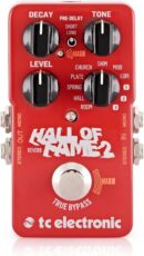 TC Helicon Hall of Fame 2 Reverb Stompbox Guitar Pedal with Shimmer Effect and Mash Footswitch