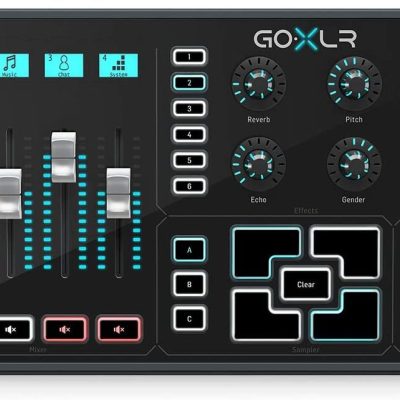 TC Helicon GoXLR 4-Channel Mixer with Motorized Faders and Vocal Effects for Streaming