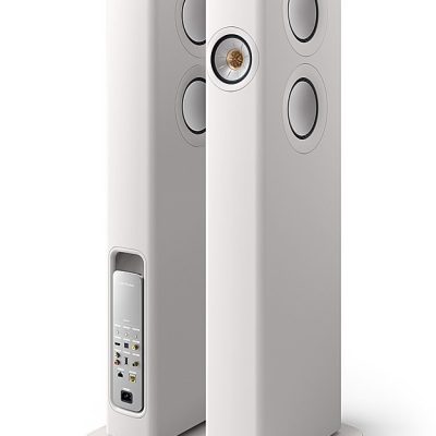 KEF LS60 All-In-One Hi-Fi Wireless Active Floor Standing Speaker White - Pair