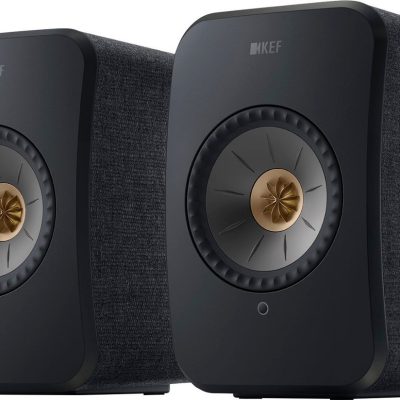 KEF LSXII Definitive Compact Wireless HiFi Bookshelf Speakers Black - Pair