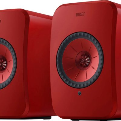 KEF LSXII Definitive Compact Wireless HiFi Bookshelf Speakers Cromson - Pair