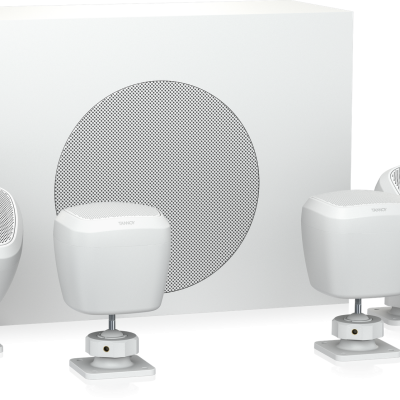 Tannoy SAT SUB 4PACK-WH Packaged Satellite-Subwoofer Loudspeaker System for Commercial Applications (White)