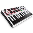 Akai MIDI Keyboard MPK Mini MK2 25-Key Compact White for Musicians