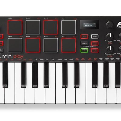 Akai MIDI Keyboard MPK Mini Play with 25 Keys and Built-in Speaker