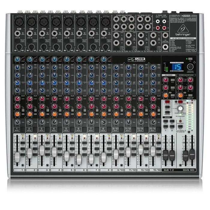 Behringer X2222USB Mixer Audio 16 CH (8 Mono & 4 Stereo)