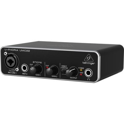 Behringer U-PHORIA UMC22 USB Audio Interface 2x2 48 kHz