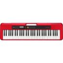 Casio Keyboard CTS200 Red + ADE95100 with 61 Keys and 400 Tones