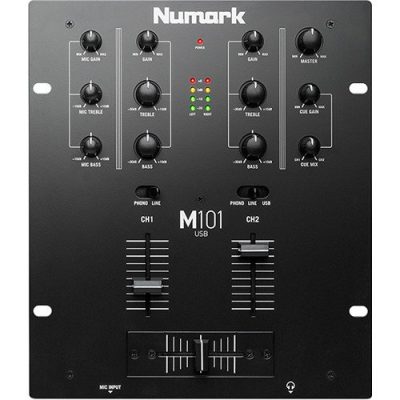 Numark M101USBBLACK 2-Channel DJ Mixer with USB Recording, Black