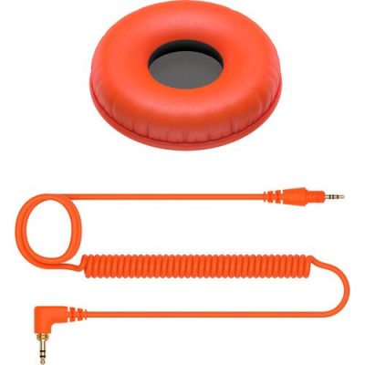 Pioneer DJ HC-CP08-M Orange Cable & Earpads for HDJ-CUE1 Headphones