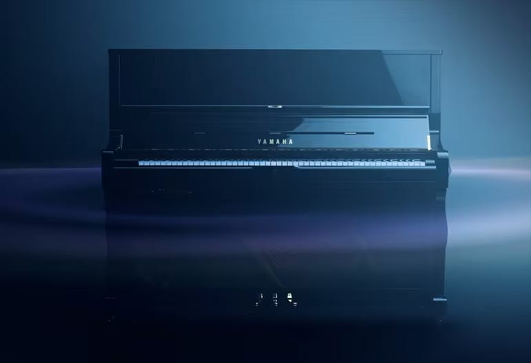 Yamaha Ju109 Sc3 Upright Silent Piano Pe - Polished Ebony - Image 2