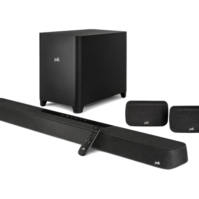 Polk Audio MagniFi Max AX Flagship 5.1.2 Dolby Atmos / DTS:X Sound Bar System – Black