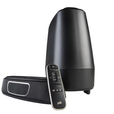Polk Audio MAGMINI Ultra-compact Sound Bar with wireless Subwoofer – Black