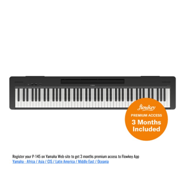 Yamaha P-145 88 Note Portable Digital Piano - Black