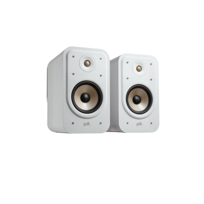Polk Audio SIGS20ELWT Signature Elite Bookshelf Speakers – White (Pair)