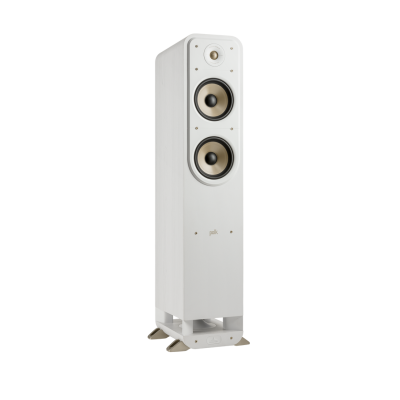 Polk Audio SIGS55ELWT Signature Elite High-quality Floor-Standing Tower Speaker – White (Single)