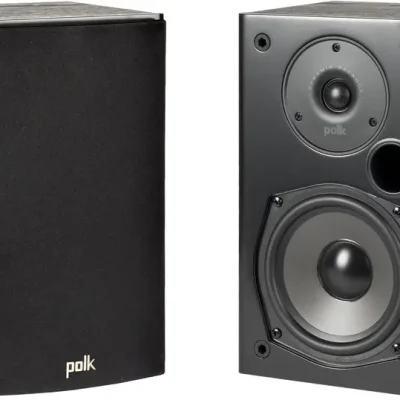 Polk Audio T15BK Bookshelf Speakers – Black