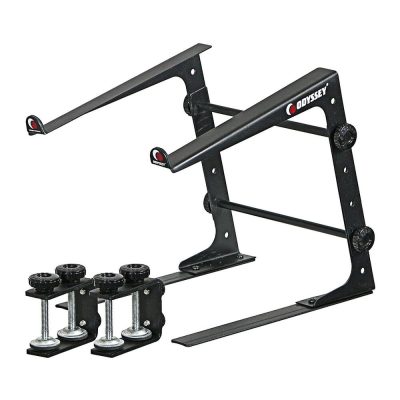 Odyssey USA Black Laptop/Gear L Stand With Table/Case Clamps